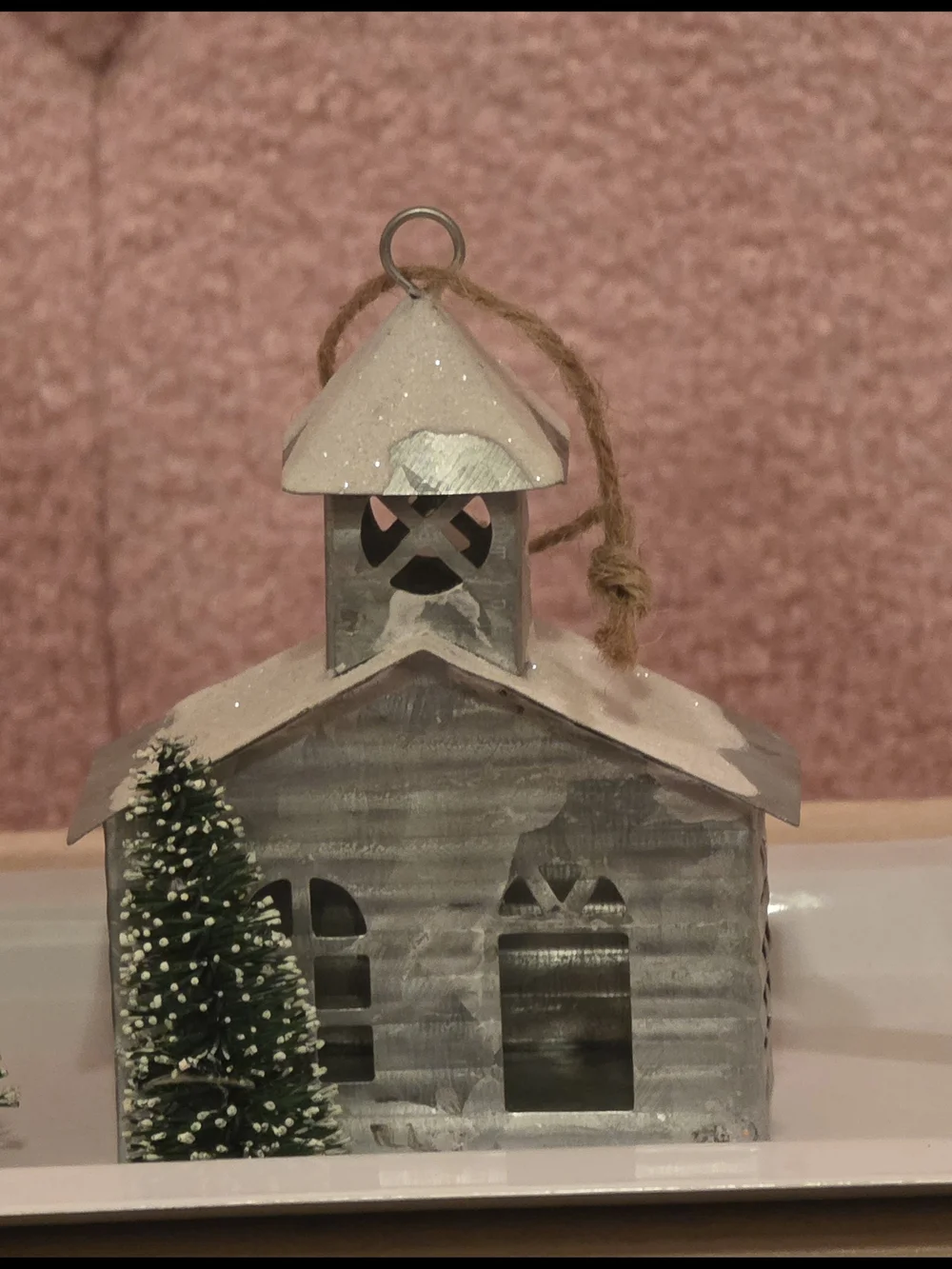 Mini Galvanized Christmas Houses' Ornaments